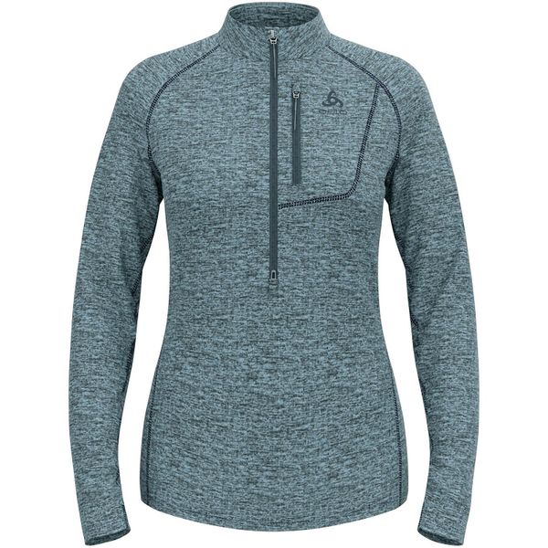 Bluza techniczna damska ODLO Tencia Mid Layer 1/2 zip. Niebieskie bluzy Odlo, s, bez wzorów, z elastanu, bez kaptura. Za 305.99 zł.