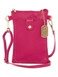 Anna Morellini Skórzana torebka "Erica" w kolorze różowym - 14 x 21 x 1 cm rozmiar: onesize. Różowe torby na ramię Anna Morellini, bez wzorów, z materiału, na ramię, bez dodatków. Za 173.99 zł.