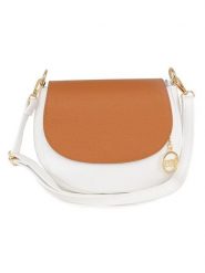 Mia Tomazzi Skórzana torebka "Eschilo" w kolorze biało-jasnobrązowym - 23 x 19 x 8 cm rozmiar: onesize. Białe torby na ramię Mia Tomazzi, bez wzorów, z materiału, na ramię, bez dodatków. Za 260.99 zł.