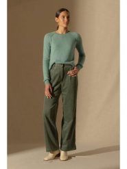 Perfect Cashmere Kaszmirowy sweter w kolorze zielonym rozmiar: M. Zielone swetry Perfect Cashmere, m, bez wzorów, z kaszmiru, bez ramiączek. Za 347.99 zł.