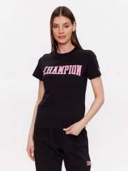 Champion T-Shirt 116084 Czarny Custom Fit. Czarne t-shirty Champion, m, bez wzorów, z bawełny, bez kołnierzyka, bez ramiączek. Za 179.99 zł.