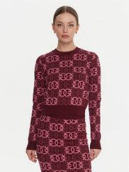 PINKO Sweter Gypsies 106041 A2YD Bordowy Regular Fit. Czerwone swetry Pinko, xs, bez wzorów, z wiskozy, bez ramiączek. Za 879.99 zł.