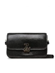Zadig & Voltaire Torebka Zv Initiale Le Mini Embossed I LWBA02215 Czarny. Czarne listonoszki Zadig & Voltaire, bez wzorów, ze skóry, bez dodatków. Za 2,029.00 zł.