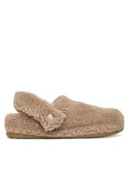 Crocs Kapcie Classic Cozzzy 209386 Beżowy. Brązowe obuwie domowe Crocs, bez wzorów, z materiału, bez zapięcia. Za 229.99 zł.