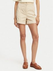 BOSS Szorty materiałowe C Tanessa-D 50556391 Beżowy Regular Fit. Brązowe szorty Boss, bez wzorów, z bawełny. Za 399.99 zł.