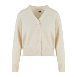 Kardigan damski Urban Classics Rib. Białe kardigany Urban Classics, s, bez wzorów, z materiału. Za 165.00 zł.