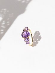 DIAMOND & CO Złoty pierścionek "Violet Hill" z ametystami rozmiar: 54. Różowe pierścionki Diamond & Co, z ametystem, złote. Za 1,091.95 zł.
