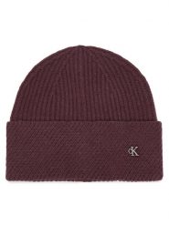 Calvin Klein Czapka LV04F8118G Bordowy. Czerwone czapki Calvin Klein, bez wzorów, z wełny. Za 169.99 zł.
