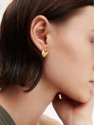 Guess Kolczyki JUBE05 218JW Złoty. Żółte kolczyki Guess, metalowe. Za 119.99 zł.