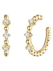 Glanzstücke München Pozłacana nausznica z cyrkoniami rozmiar: onesize. Żółte kolczyki Glanzstücke München, z cyrkonią, metalowe. Za 43.99 zł.