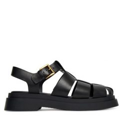 Sandały MICHAEL Michael Kors. Czarne sandały MICHAEL Michael Kors, bez wzorów, bez obcasa, na płaskiej podeszwie, bez zapięcia. Za 579.99 zł.