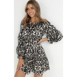 Czarna Sukienka Taliowana Idios. Czarne sukienki Born2be, na imprezę, l, bez wzorów, z satyny, eleganckie, bez kołnierzyka, bez ramiączek, mini. Za 169.99 zł.
