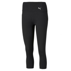 Legginsy damskie Puma 3/4 Train Favorite Forever High Waist. Czarne legginsy Puma, xs, bez wzorów, z podwyższonym stanem. Za 149.00 zł.