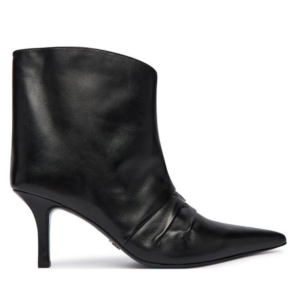 Botki Patrizia Pepe. Czarne botki Patrizia Pepe, bez wzorów, bez obcasa, na szpilce, bez zapięcia. Za 1,299.00 zł.