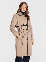 Bruuns Bazaar Trencz Portland Mina BBW2996 Beżowy Regular Fit. Brązowe płaszcze Bruuns Bazaar, bez wzorów, z bawełny, bez kaptura. Za 619.99 zł.