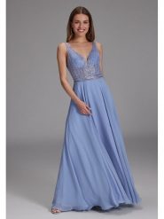 SWING Sukienka w kolorze błękitnym rozmiar: 34. Niebieskie sukienki Swing, bez wzorów, bez kołnierzyka, bez ramiączek, maxi. Za 304.99 zł.