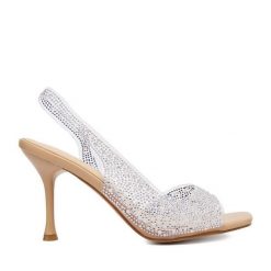 Sandały JENNY. Brązowe sandały Jenny, bez wzorów, bez obcasa, na szpilce, bez zapięcia. Za 139.99 zł.