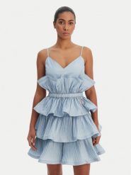 Fracomina Sukienka koktajlowa FQ26SD1007W83101 Niebieski Regular Fit. Niebieskie sukienki Fracomina, s, bez wzorów, z syntetyku, wizytowe, bez kołnierzyka, bez ramiączek. Za 1,189.00 zł.