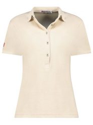 Geographical Norway Koszulka polo "Kars" w kolorze beżowym rozmiar: XXL. Brązowe bluzki Geographical Norway, xxl, bez wzorów, z bawełny, bez kołnierzyka, bez ramiączek. Za 96.83 zł.