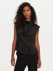 Imperial Bluzka RGJ9IDG Czarny Regular Fit. Czarne bluzki Imperial, m, bez wzorów, z syntetyku, bez kołnierzyka, bez ramiączek. Za 149.99 zł.