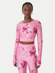 Versace Jeans Couture Bluzka 80HAH218 JS532 Niebieski Slim Fit. Niebieskie bluzki Versace Jeans Couture, bez wzorów, z jeansu, bez kołnierzyka, bez ramiączek. Za 859.99 zł.