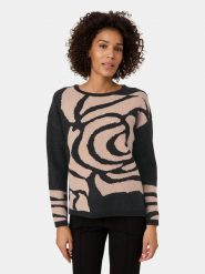 Gerry Weber Sweter w kolorze czarno-beżowym rozmiar: 38. Czarne swetry Gerry Weber, bez wzorów, z wełny, bez ramiączek. Za 224.95 zł.