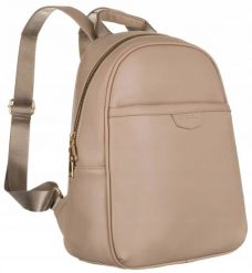 Plecak damski Peterson PTN PLEC-ALE-3 beżowy. Brązowe plecaki Peterson, bez wzorów, ze skóry ekologicznej. Za 134.99 zł.