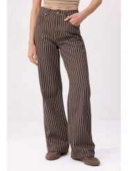 Trendyol Dżinsy - Comfort fit - w kolorze brązowym rozmiar: 42. Brązowe jeansy Trendyol, bez wzorów, z podwyższonym stanem. Za 154.95 zł.