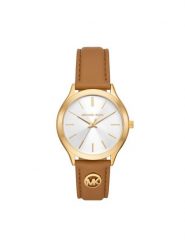 Michael Kors Zegarek Slim Runway MK7465 Złoty. Żółte, analogowe zegarki Michael Kors, złote. Za 789.99 zł.
