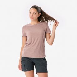 Koszulka trekkingowa damska Merino Rec Fresh. Brązowe bluzki SIMOND, m, bez wzorów, z lyocellu, sportowe, bez kołnierzyka, bez ramiączek. Za 119.99 zł.