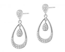 Kolczyki srebrne z cyrkoniami. Szare kolczyki Apart, z cyrkonią, srebrne. Za 159.00 zł.