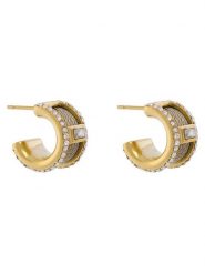 Guess Kolczyki JUBE05 391JW Złoty. Żółte kolczyki Guess, metalowe. Za 329.99 zł.