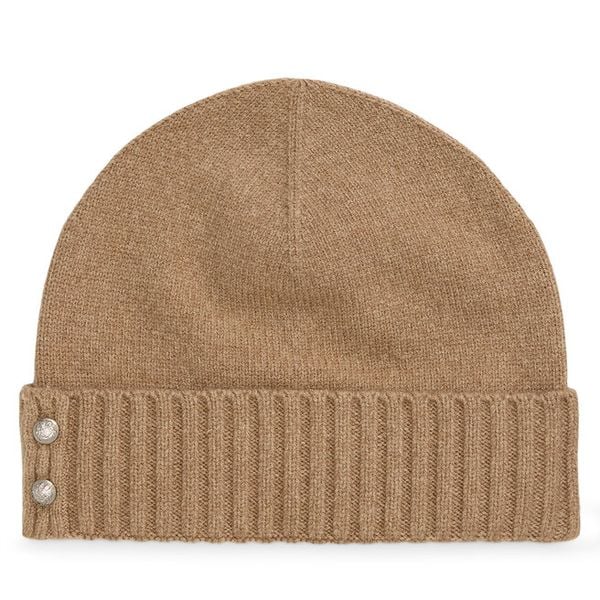 Czapka LAUREN RALPH LAUREN. Brązowe czapki Lauren Ralph Lauren, bez wzorów. Za 299.99 zł.