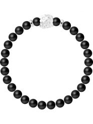 Pearline Bransoletka "Flowers" z agatem rozmiar: onesize. Czarne bransoletki Pearline, z agatem, srebrne. Za 165.99 zł.
