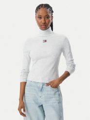 Tommy Jeans Bluzka DW0DW23251 Szary Slim Fit. Szare bluzki Tommy Jeans, s, bez wzorów, z bawełny, bez kołnierzyka, bez ramiączek. Za 203.99 zł.