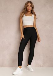 Czarne Legginsy Hyraste. Czarne legginsy Renee, l, z aplikacjami, z dzianiny, długie. Za 49.99 zł.