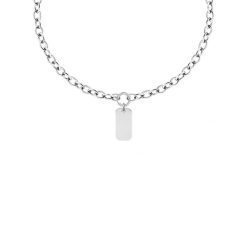 Naszyjnik Łańcuch No.1 z posrebrzanym Nieśmiertelnikiem 2,4 cm. Szare naszyjniki Lilou, posrebrzane. Za 403.00 zł.