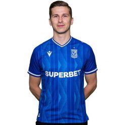 Koszulka piłkarska Macron Lech Poznań 24/25. Żółte bluzki Macron, l, bez wzorów, sportowe, bez kołnierzyka, bez ramiączek. W wyprzedaży za 279.99 zł.