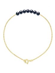 Pearl Addict Złota bransoletka z perłami rozmiar: onesize. Niebieskie bransoletki Pearl Addict, z perłą, złote. Za 543.99 zł.