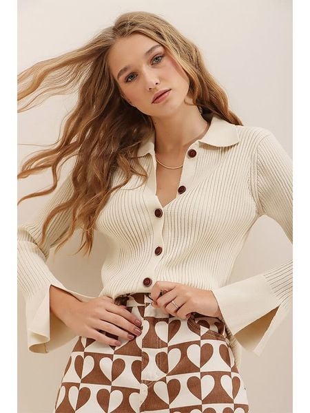 Happiness Istanbul Bluzka w kolorze beżowym rozmiar: onesize. Brązowe bluzki Happiness Istanbul, bez wzorów, prążkowane, bez kołnierzyka, bez ramiączek. Za 74.81 zł.