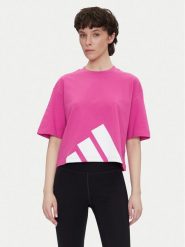 Adidas T-Shirt Essentials Big Logo Boyfriend JG8728 Różowy Loose Fit. Czerwone t-shirty Adidas, l, bez wzorów, z bawełny, bez kołnierzyka, bez ramiączek. Za 99.99 zł.