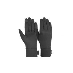 Rękawice jedwabne Reusch Silk liner TOUCH-TEC. Czarne rękawiczki REUSCH, bez wzorów, z jedwabiu, sportowe. Za 139.90 zł.