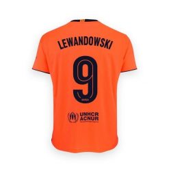 Koszulka kibica FC Barcelona 25-26 Premium Away Replica – Lewandowski 9. Brązowe bluzki FC Barcelona, bez wzorów, sportowe, bez kołnierzyka, bez ramiączek. W wyprzedaży za 269.26 zł.