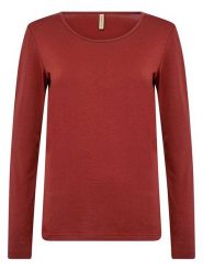 Soyaconcept Koszulka "Pylle" w kolorze ceglanym rozmiar: XL. Brązowe bluzki Soyaconcept, xl, bez wzorów, z bawełny, bez kołnierzyka, bez ramiączek. Za 73.95 zł.