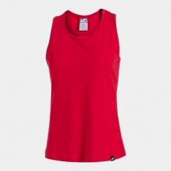 Damski Top Joma Oasis Czerwony XL - Oddychający i Lekki. Czerwone topy Joma, xl, bez wzorów, z bawełny, bez kołnierzyka, bez ramiączek. Za 114.99 zł.