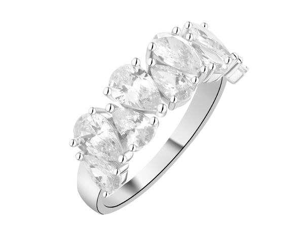 Pierścionek srebrny z cyrkoniami. Szare pierścionki Apart, z cyrkonią, srebrne. Za 179.00 zł.