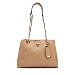 Torebka Guess. Brązowe torebki klasyczne Guess, z aplikacjami, bez dodatków. Za 349.99 zł.