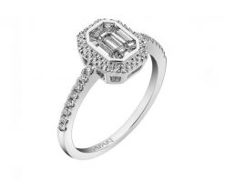 Pierścionek z białego złota z diamentami - 0,58 ct - próba 750. Białe pierścionki Apart, z diamentem, złote. W wyprzedaży za 12,593.00 zł.