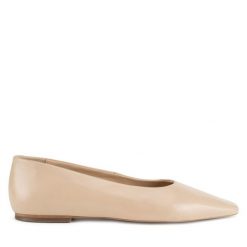 Baleriny GINO ROSSI. Brązowe baleriny Gino Rossi, bez wzorów, bez obcasa. Za 179.99 zł.