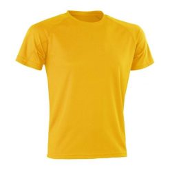 Koszulka AirCool Dla Dorosłych Unisex. Żółte bluzki SPIRO, xl, bez wzorów, sportowe, bez kołnierzyka, bez ramiączek. Za 34.99 zł.